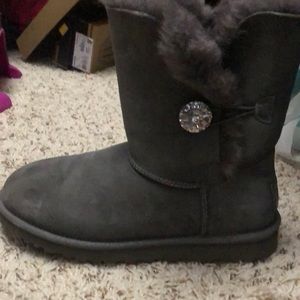 UGG Shoes - Size 8 grey Ugg boots Bailey with bling UGG Shoes - Size 8 grey Ugg boots Bailey with bling